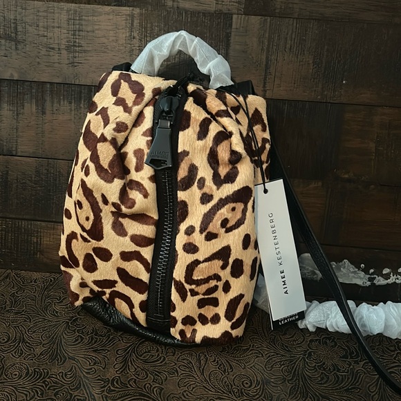Aimee Kestenberg Handbags - Aimee Kestenberg Tamitha leather Backpack bag Cheetah NWT